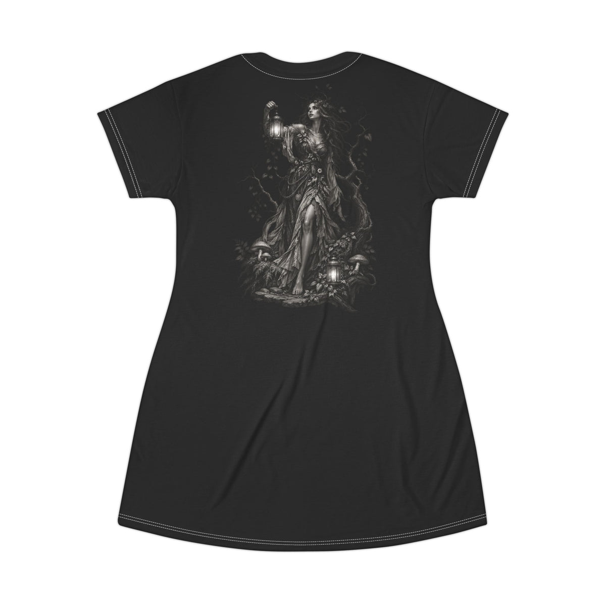 Out With Lanterns T-Shirt Dress